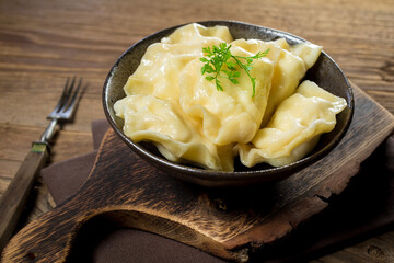 Dumplings, filled with cheese.