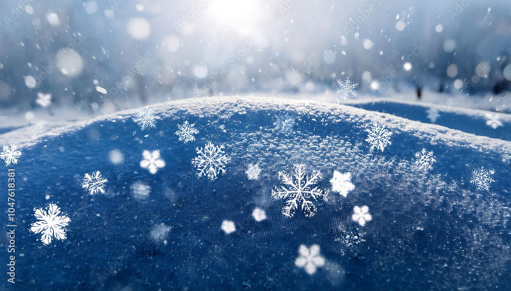 Poster falling snowflakes create a serene winter scene with delicate white flakes gently settling _1(251)