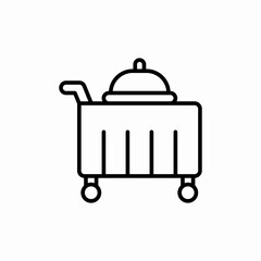 food tray carriage icon sign vector