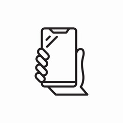 phone hand icon sign vector
