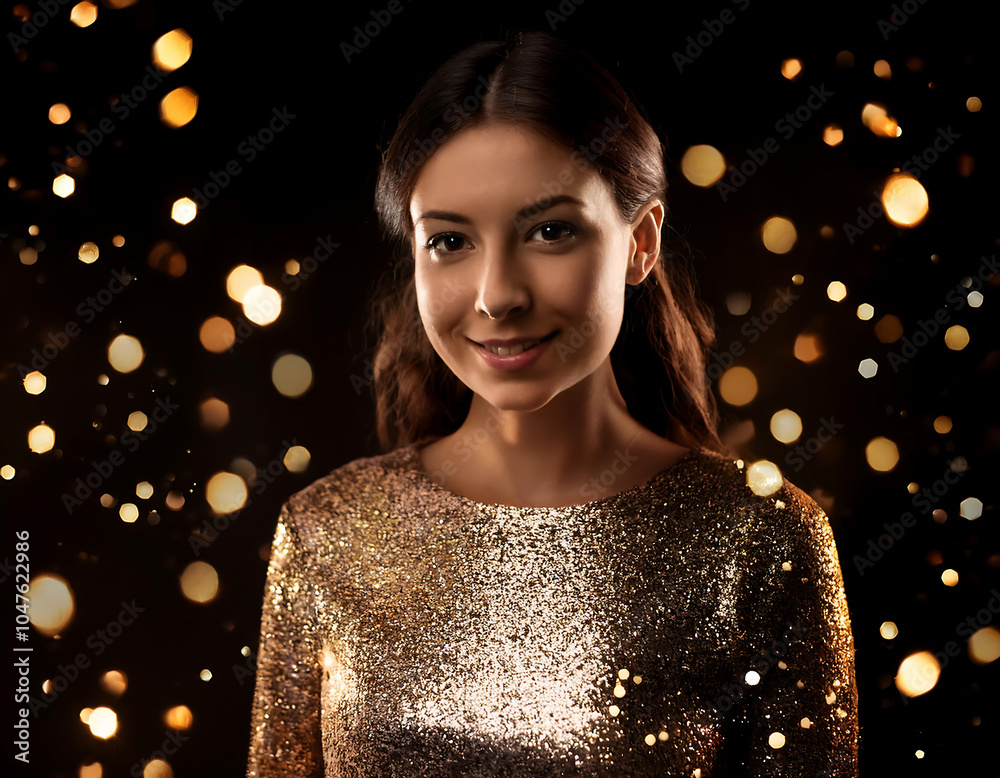 Aufkleber Design a subtle glitter gradient on a black background for added visual sparkle. _1(234)