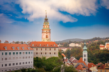 Fototapeta premium Historische und architektonische Aspekte von Schloss Krumau Tschechien 