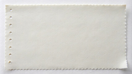 White Paper Sheet with Perforated Edge and Wavy