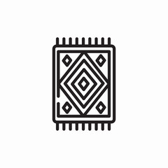 eastern carpet icon sign vector