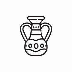 eastern jug icon sign vector