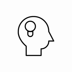 head toggle switch turn on icon sign vector