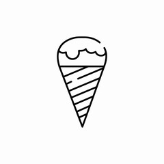 ice cream cone icon sign vector