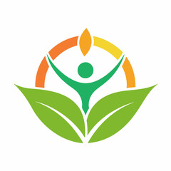 Wellness  vector logo art illustration
