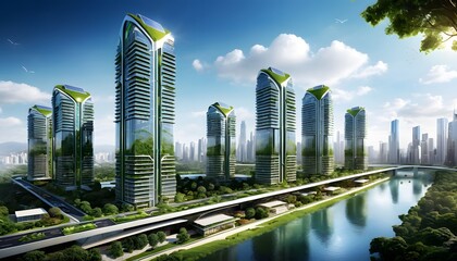 Obraz premium Smart Home IoT: Eco Tech Living and Energy Innovation.