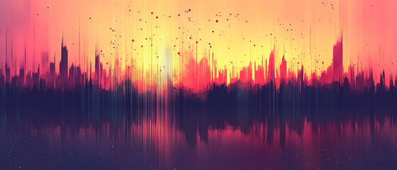 Abstract Sound Wave Background, Colorful Art Wallpaper design