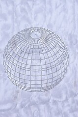 Globe and continents close view illustration