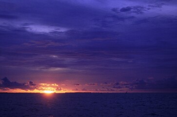 Beautiful romantic sunset background