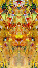 Fototapeta premium Abstract background art . Ethnic pattern. Mixtures of oil paint. Trendy hand painting canvas. Wall decor and Wall art prints Idea. 3D Texture. Art object