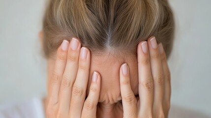 Fototapeta premium concept of headache, migraine, symptoms and their treatment, pain medication