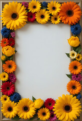 Obraz premium Blumiger Bilderrahmen