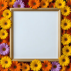 Obraz premium Blumiger Bilderrahmen