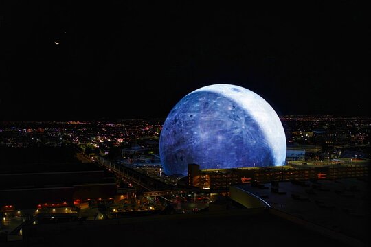 Las Vegas, NV, USA - November 9, 2023:  Sphere is a music and entertainment arena in Las Vegas.