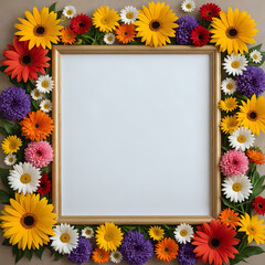 Obraz premium Blumiger Bilderrahmen