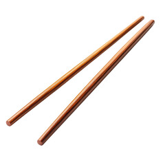 Bamboo chopsticks on transparent background.