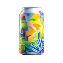 Fototapeta premium Brightly colored cans of sparkling water that are perfect for both soda lovers and art lovers.