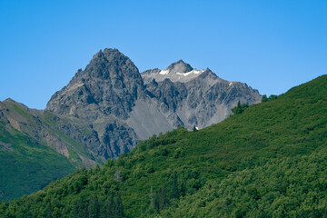 Obraz premium Mountain view, Lake Clark National Park & Preserve, Alaska 