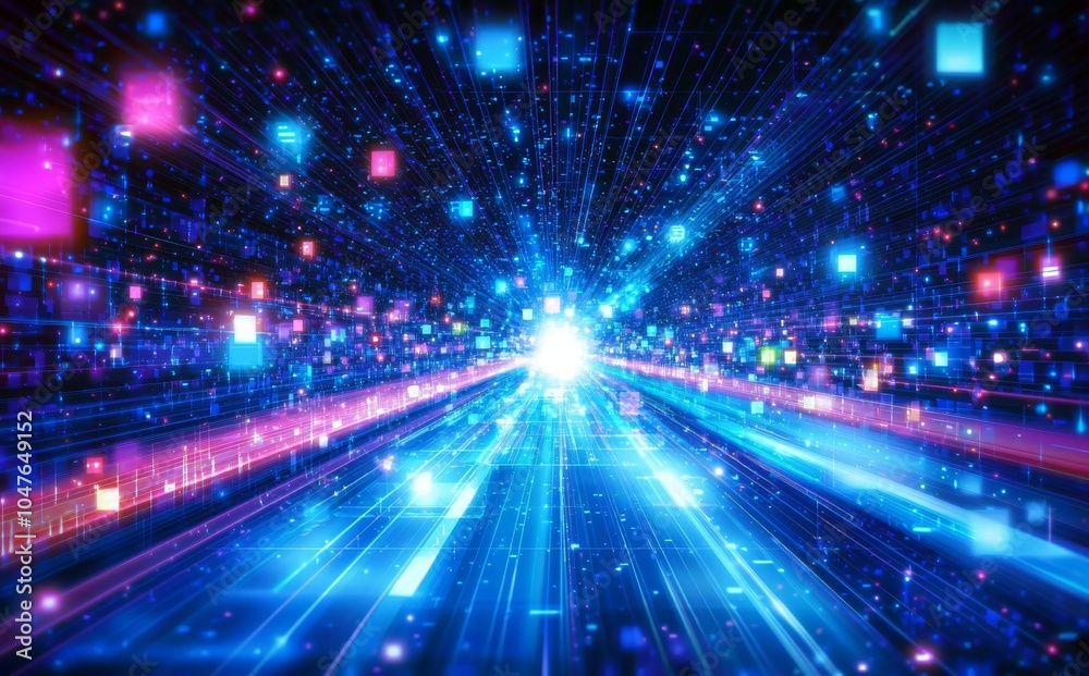 Fototapete the background is abstract geometric technology digital hi tech concept, with space to add your own 