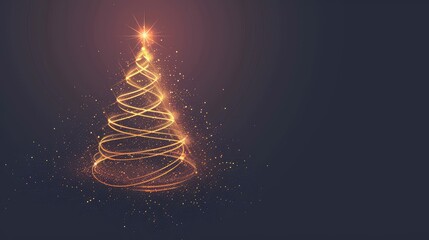 Obraz premium A glowing Christmas tree 