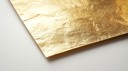 Lustrous gold foil sheets ideal for elegant crafting, decorative projects, and artistic enhancements