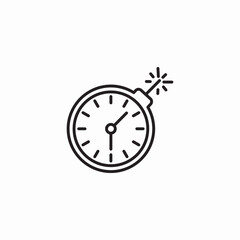 explosure bomb time icon sign vector