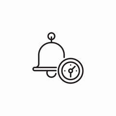 notification time icon sign vector