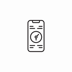 phone time icon sign vector