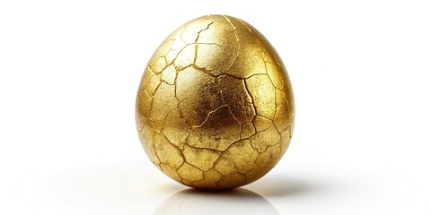 Symbolism of a cracked gold Easter egg