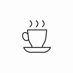 tea hot cup icon sign vector
