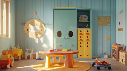 Whimsical Playroom: A Colorful Interior for Creativity