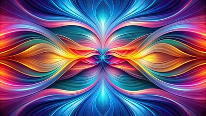 Fototapeta premium Symmetrical abstract art piece with flowing gradient shapes and colors