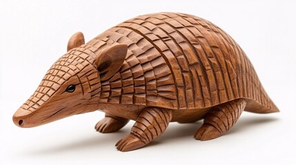 Fototapeta premium an armadillo carved from wood