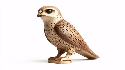 Fototapeta premium a Falcon carved from wood