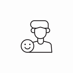 happy male icon sign vector