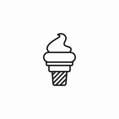 ice cream cone icon sign vector