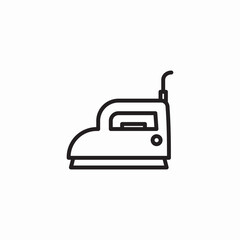 iron laundry icon sign vector