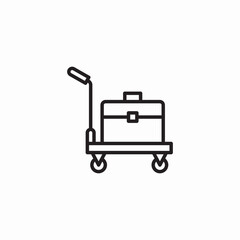 luggage carrier icon sign vector