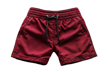 Red male shorts isolated on transparent background, png file, no background png file