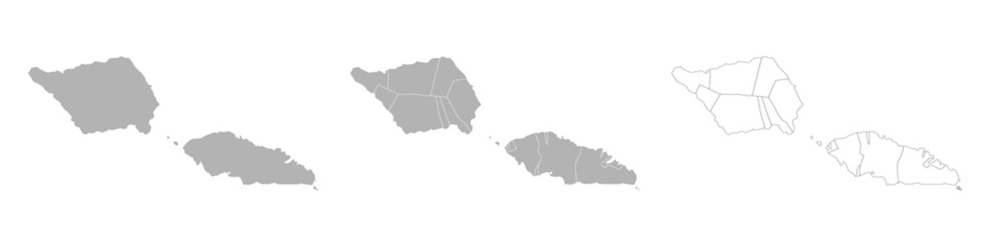 Set of SAMOA Maps with Main Map and Regional maps