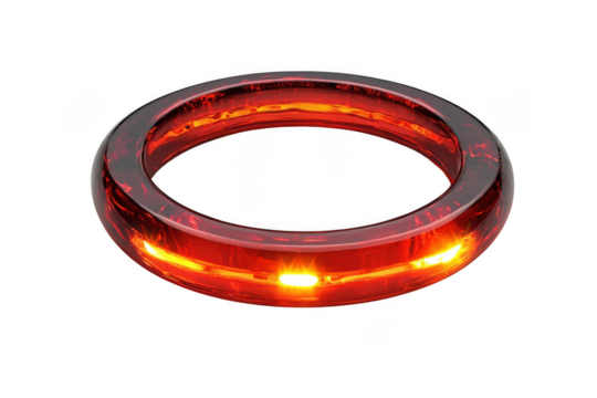Red Ring Light isolated on transparent background, png file, no background png file