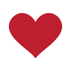 Heart, love, romance or valentine's day red vector icon for apps and websites
