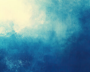 Obraz premium Sky, blue, retro analog 35mm film texture with grain, dust, and warm light rays for blurred, vintage-inspired backdrops ideal for cinematic, nostalgic, or soft focus photography