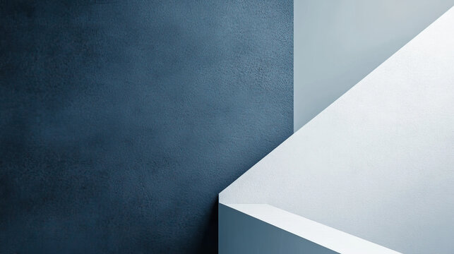 Slate, blue, simple business PowerPoint slide background with clean 2D geometric shapes, abstract patterns, and ample copy space for minimalist corporate presentations and professional design layouts