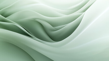 Abstract soft green wave pattern on a smooth background