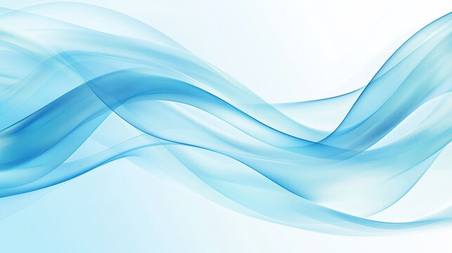 Abstract blue wave pattern on white background