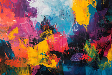 Fototapeta premium Dynamic Color Explosion – Bold Abstract Art with Vibrant Paint Strokes